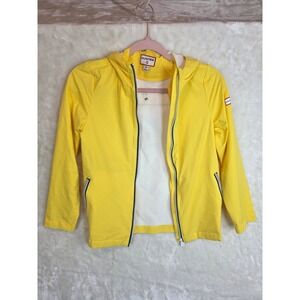 Hunter for Target Kids Yellow Hooded Windbreaker Rain Jacket Size M 8/10